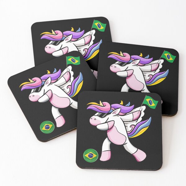 Item preview,  Cool Dabbing Unicorn - Brazil Soccer designed and sold by Georgy09.