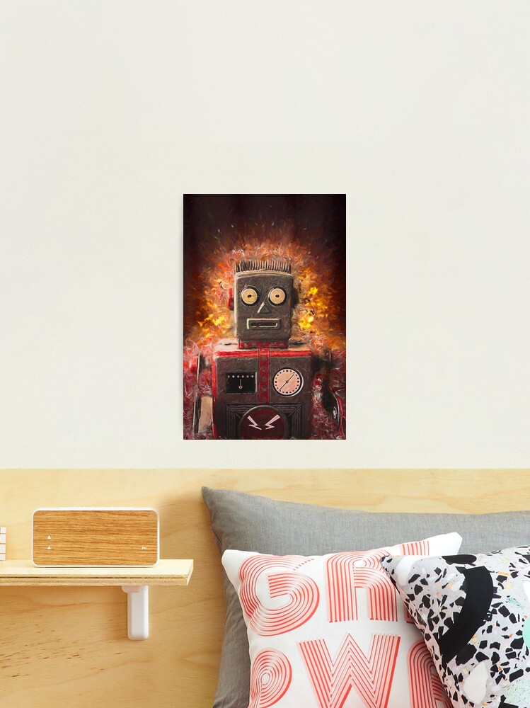 Thumbnail 2 of 3, Photographic Print, Robot on fire by Brian Vegas designed and sold by BrianVegas.