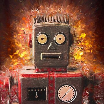 Artwork thumbnail, Robot on fire by Brian Vegas by Brian Vegas