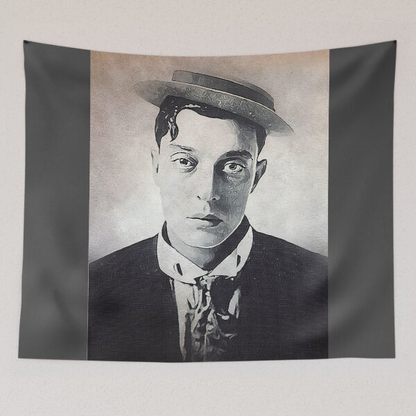 Item preview, Buster Keaton Art - oil paint - D54 designed and sold by DecoVintage.