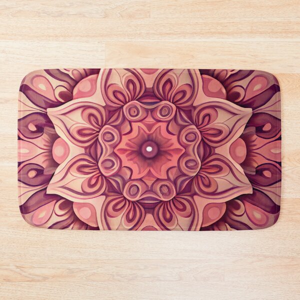 Artikelvorschau, Beautiful Pink Flower Pattern Design Digital Painting entworfen und verkauft von CodeAndColors.