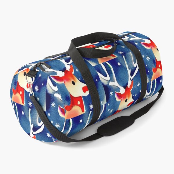 Item preview, Cute Reindeer in the Snow with Blue Backdrop designed and sold by DreamScheme.