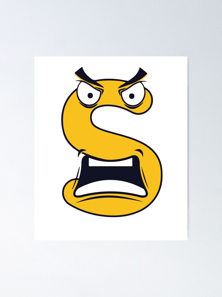 Emotion Letter S Alphabet Lore, Angry Latter Alphabet Lore Poster