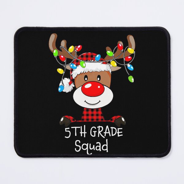 Item preview, 5nd Grade Squad Plaid Reindeer Santa Hat Teacher Christmas designed and sold by SamArtistbyAUS.