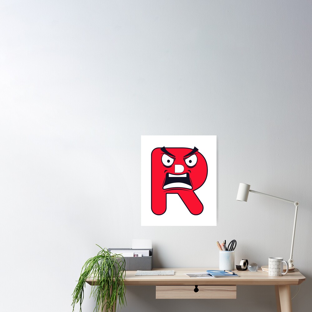 Emotion Letter R Alphabet Lore, Angry Latter Alphabet Lore Photographic  Print for Sale by zackup