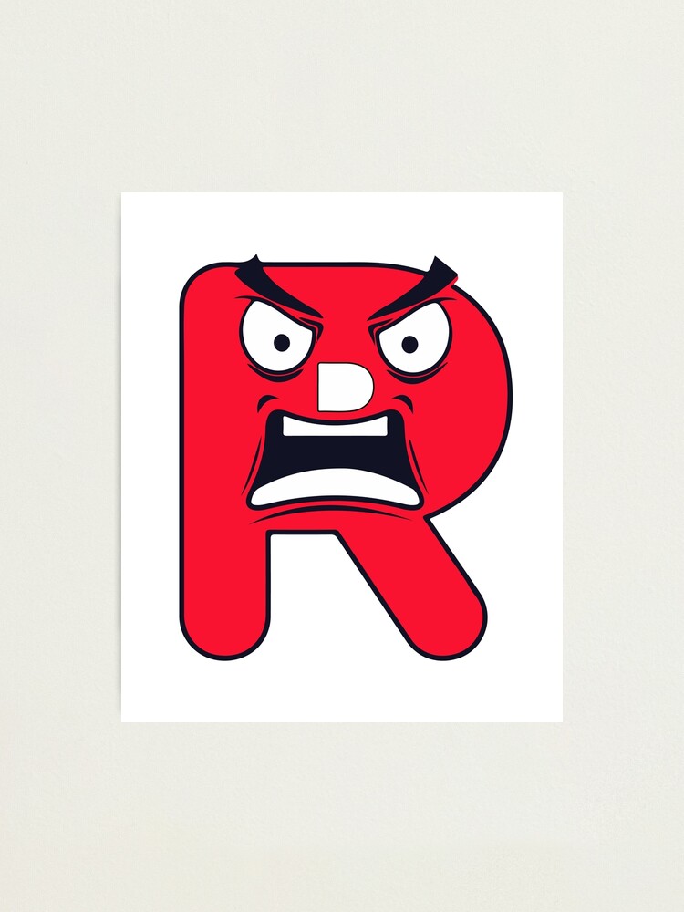 Emotion Letter R Alphabet Lore, Angry Latter Alphabet Lore Photographic  Print for Sale by zackup