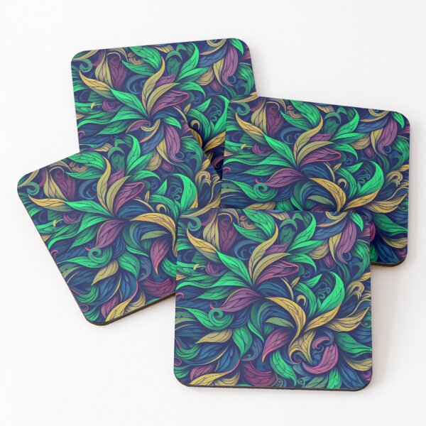 Item preview, Bright Colorful Fern Floral Pattern Design Digital Painting designed and sold by CodeAndColors.