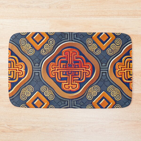 Artikelvorschau, Bright Stone Aztec Aesthetic Pattern Digital Painting entworfen und verkauft von CodeAndColors.