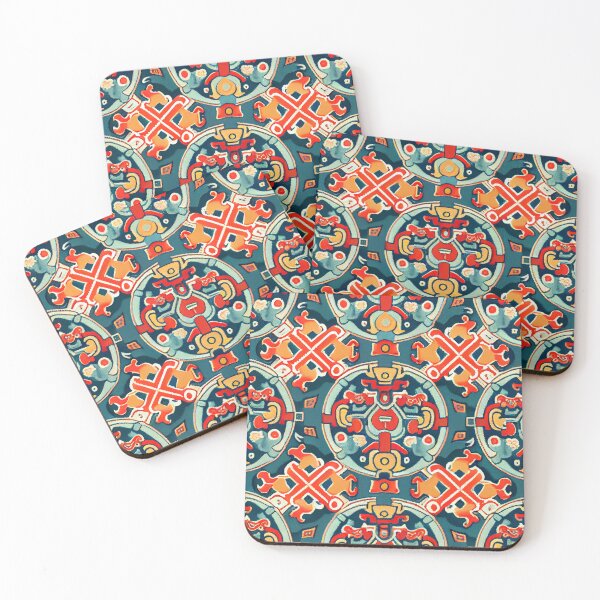 Artikelvorschau, Bright Vintage Asian Aesthetic Pattern Print Digital Painting entworfen und verkauft von CodeAndColors.