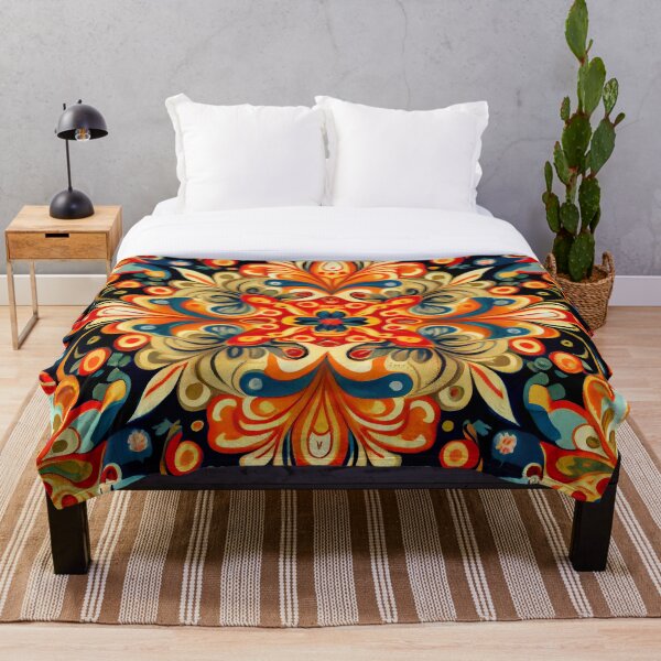 Item preview, Bright Elegant Floral Pattern Print Digital Painting designed and sold by CodeAndColors.