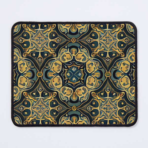 Artikelvorschau, Abstract Gold Print on a Dark Background Digital Painting entworfen und verkauft von CodeAndColors.
