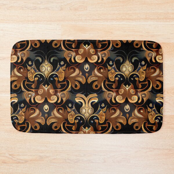 Artikelvorschau, Fancy Metallic Bronze Pattern Print Digital Painting entworfen und verkauft von CodeAndColors.