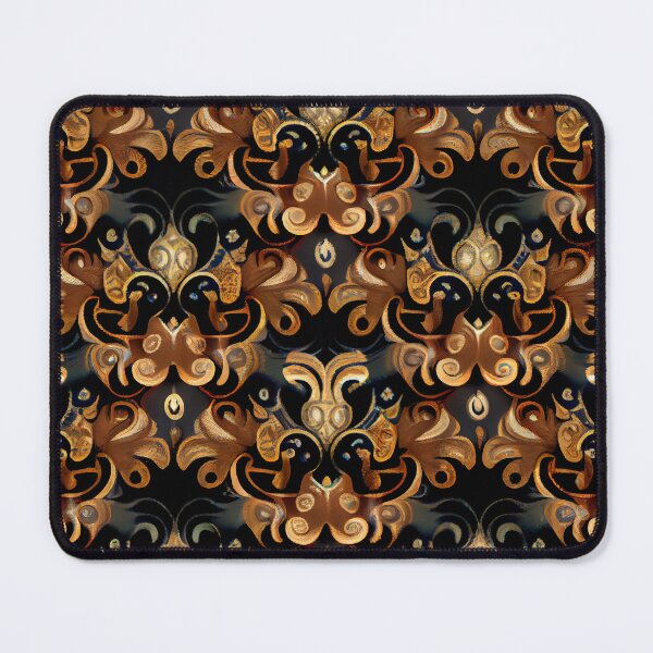 Item preview, Fancy Metallic Bronze Pattern Print Digital Painting designed and sold by CodeAndColors.