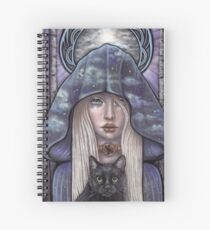 Nauthiz Rune Maiden black cat sorceress Spiral Notebook