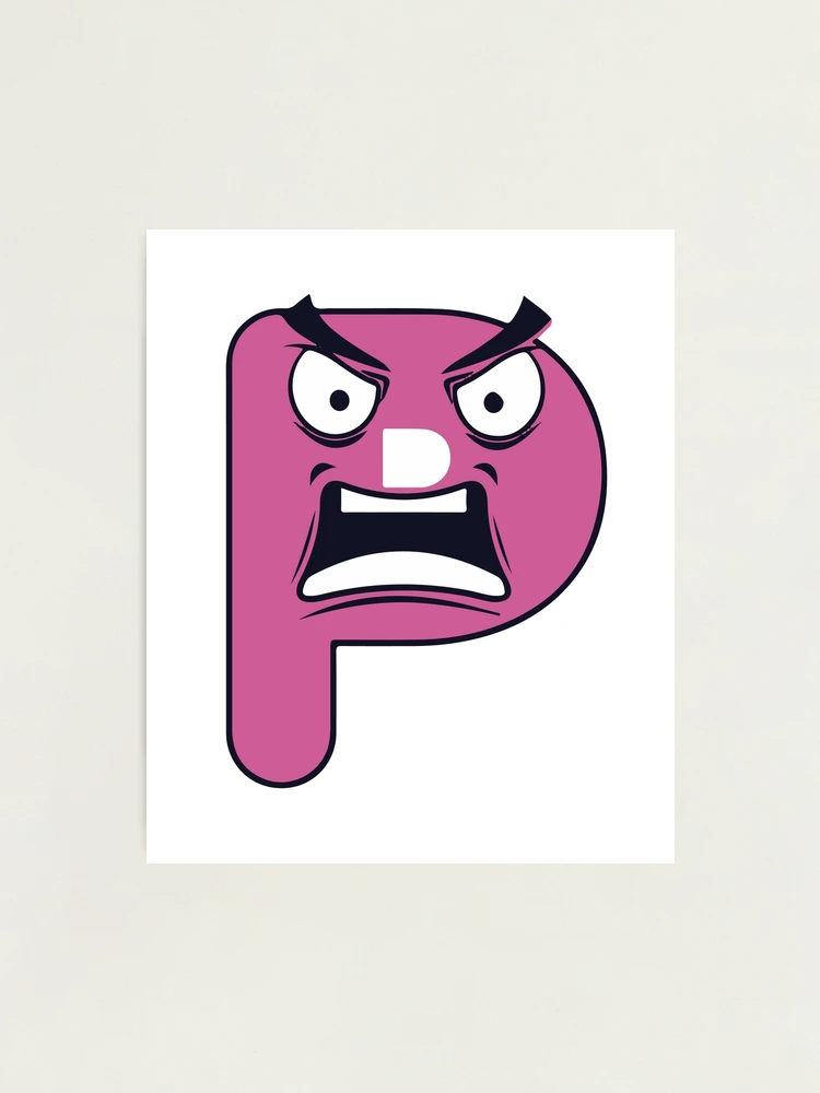 Emotion Letter P Alphabet Lore, Angry Latter Alphabet Lore Photographic  Print for Sale by zackup