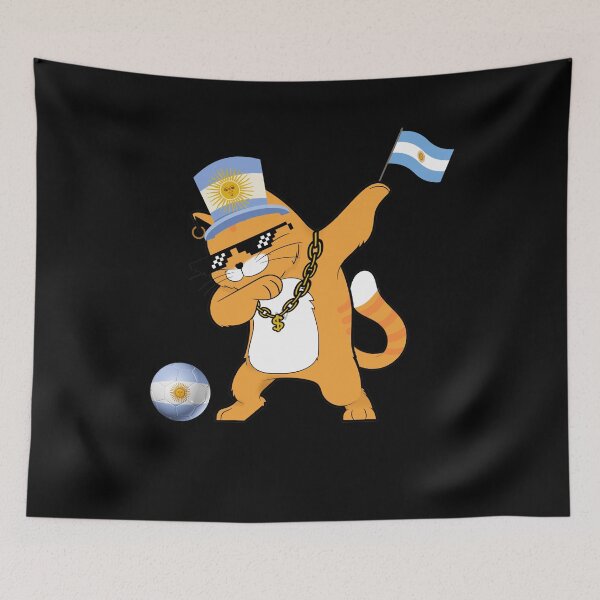 Item preview, Cool Dabbing Cat - Argentina Soccer designed and sold by Georgy09.
