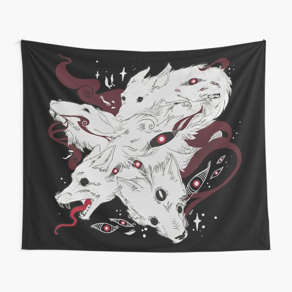 Wild Wolves With Many Eyes Tapestry