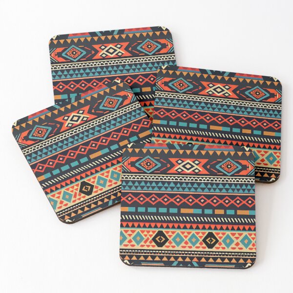 Artikelvorschau, Vintage Colorful Tribal Aesthetic Winter Pattern Design Digital Painting entworfen und verkauft von CodeAndColors.