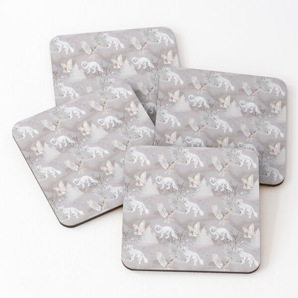 Item preview, Snow Fox White Winter Pattern designed and sold by WildAliceArt.