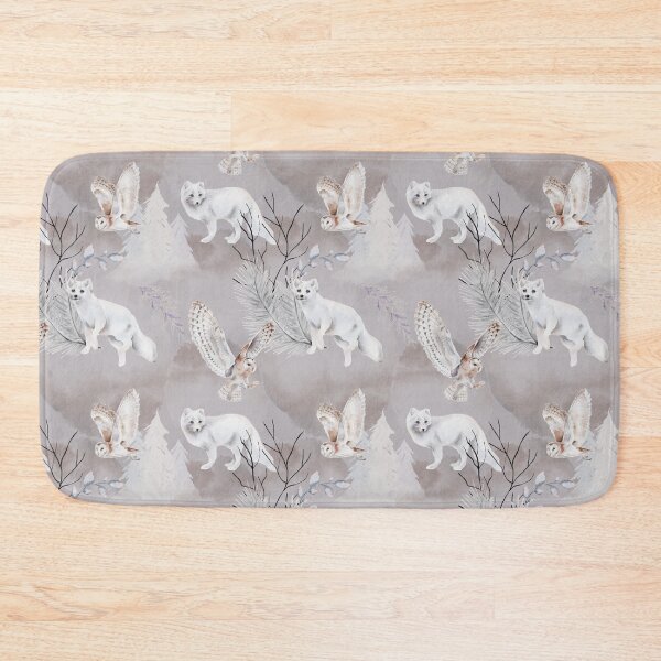 Item preview, Snow Fox White Winter Pattern designed and sold by WildAliceArt.