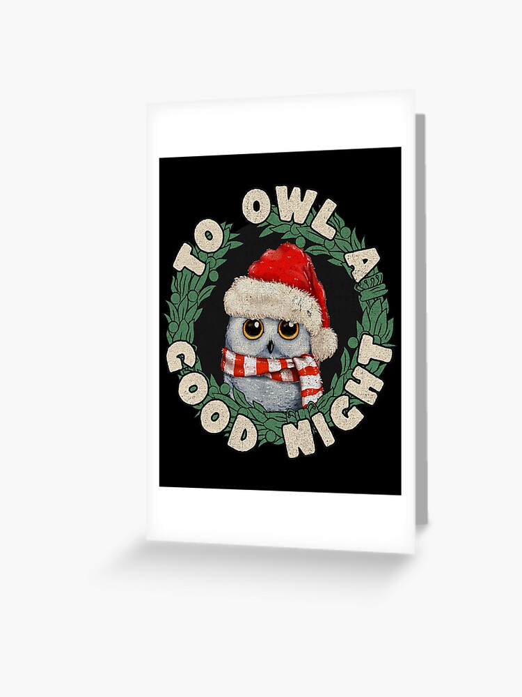Merry Christmas Card With Place For Text And Watercolor Owl. Minimal Holiday Design With White Background 68910945 Vector Art At - View #2