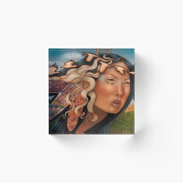 Selu Cherokee Native American Corn goddess Acrylic Block