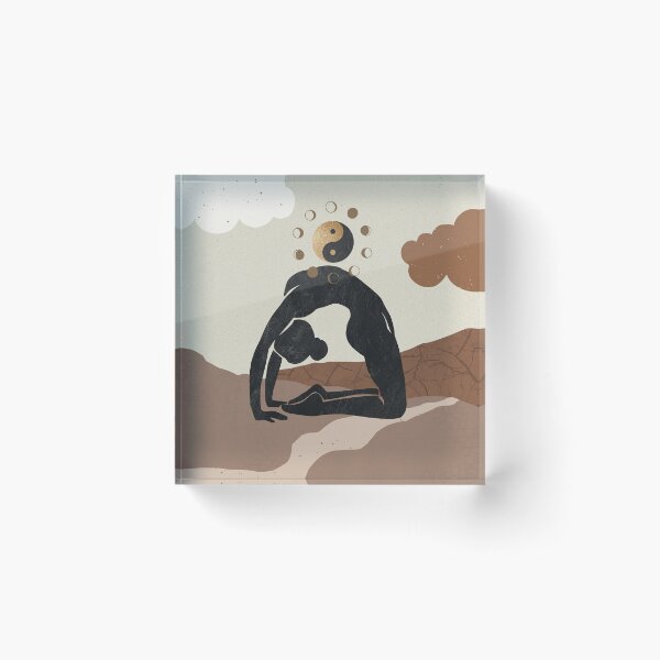 Item preview, Yoga Pose Art with Yinyang designed and sold by SpaceBabe.