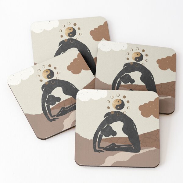 Item preview, Yoga Pose Art with Yinyang designed and sold by SpaceBabe.
