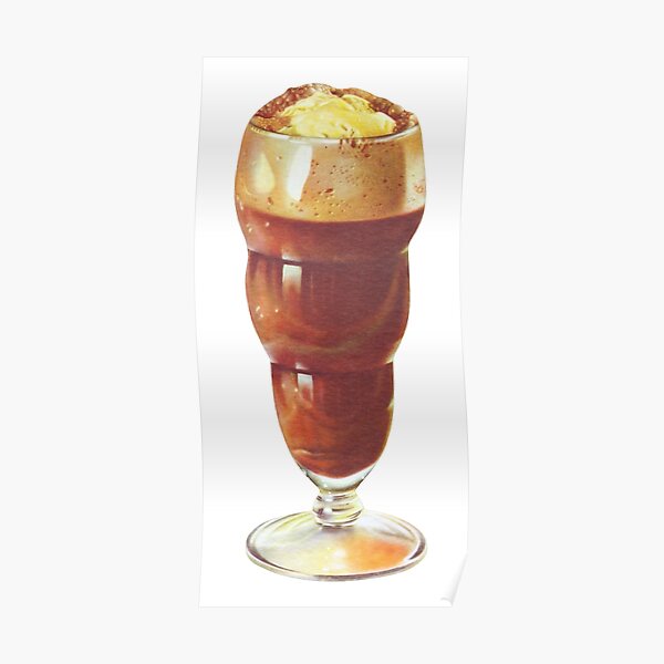 "1950's Chocolate Ice Cream Float" Poster for Sale by historicimage