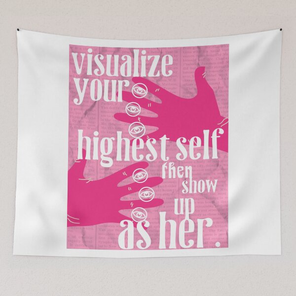 Item preview, VISUALIZE YOUR HIGHEST SELF - pink designed and sold by Julia Santos.
