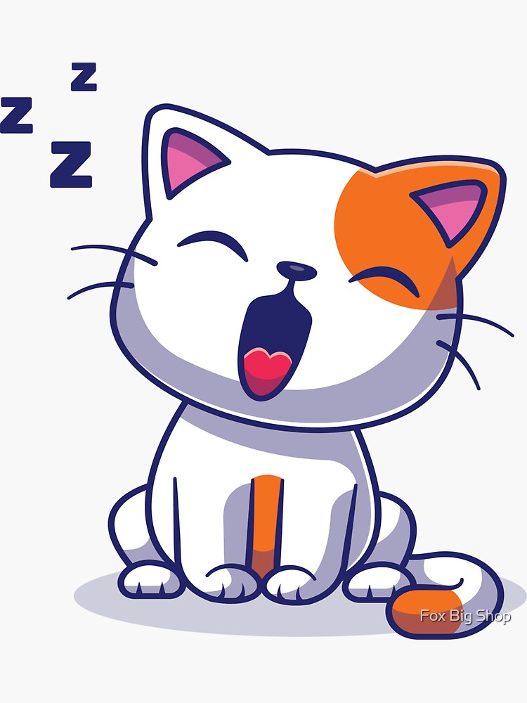 Sleep Cat Sticker For Sale By Dmv317 Redbubble 3625