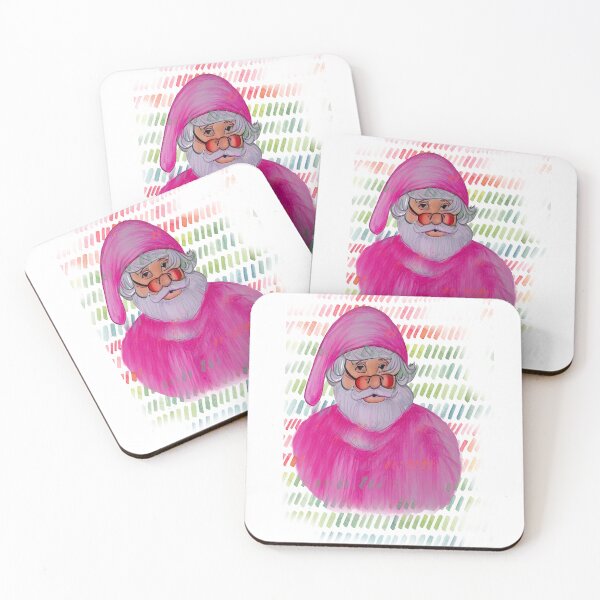 Item preview, Retro vintage pink santa claus / Santa in pink/ retro pink santa/ pink santa vintage designed and sold by bubblylive.