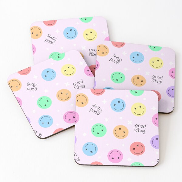 Item preview, Preppy Aesthetic pastel Smiley face Good Vibes designed and sold by PreppyRiot.