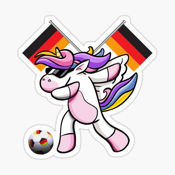 Cool Dabbing Unicorn - German Soccer Sticker for Sale by Georgy09