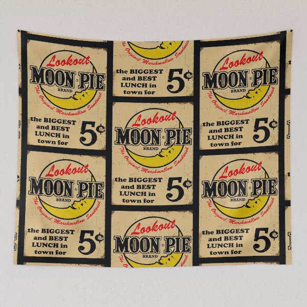 Item preview, MOON PIE VINTAGE ADVERTISEMENT SIGN TYPOGRAPHY designed and sold by Overthetopsm.
