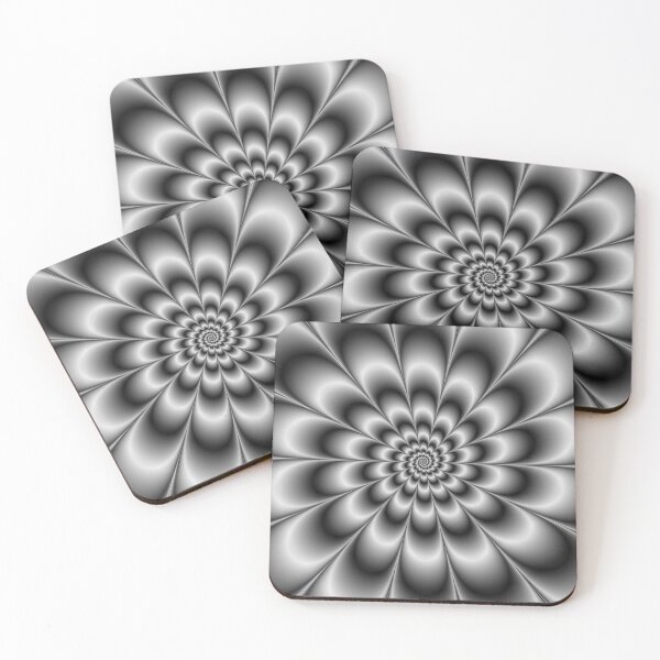 Item preview, Spiral Rosette in Black and White designed and sold by EyeBogglers.
