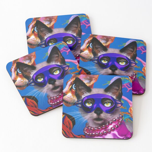 Item preview, Fancy cat in neon light designed and sold by sunny8u.