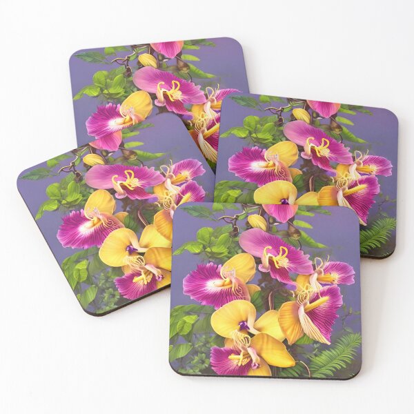 Item preview, Yellow & Pink Orchids designed and sold by Mandala Magic by OM.