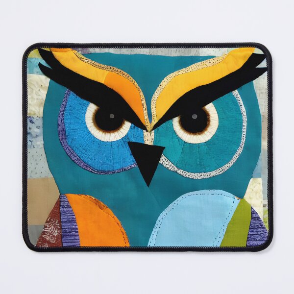 Item preview, Colorful owl patchwork designed and sold by siwabudda.
