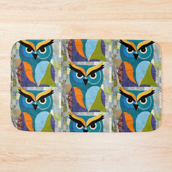 Item preview, Colorful owl patchwork designed and sold by siwabudda.