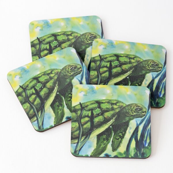 Item preview, sea turtle painting designed and sold by KVELKY.