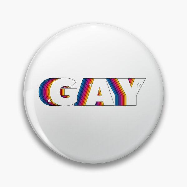 Item preview, "Gay" Rainbow Text Sticker Poster T Shirt Design designed and sold by catvclark.