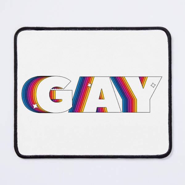 Item preview, "Gay" Rainbow Text Sticker Poster T Shirt Design designed and sold by catvclark.