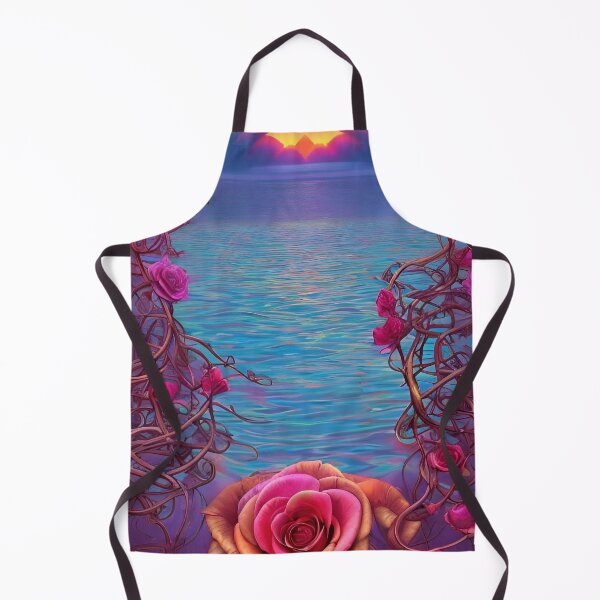 Item preview, A Sunset On The Sea With Rose Flower Frame designed and sold by Mandala Magic by OM.