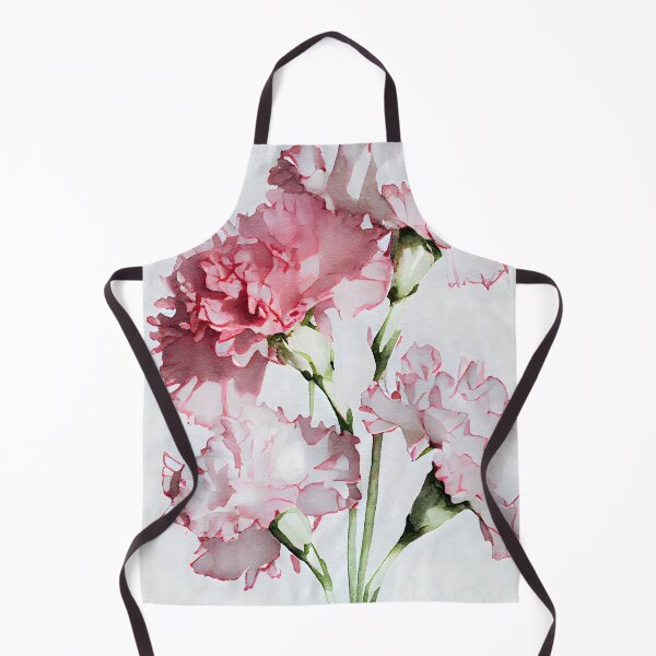 Item preview, Pink vintage style carnations and leaves watercolor sympathy thank you designed and sold by CGSGraphics.