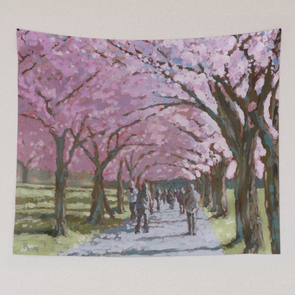 Item preview, Edinburgh Meadows (Spring Blossom) Scotland by Scottish Artist Tess Dunlop https://edinburghartist.gallery designed and sold by Tracey Pacitti.
