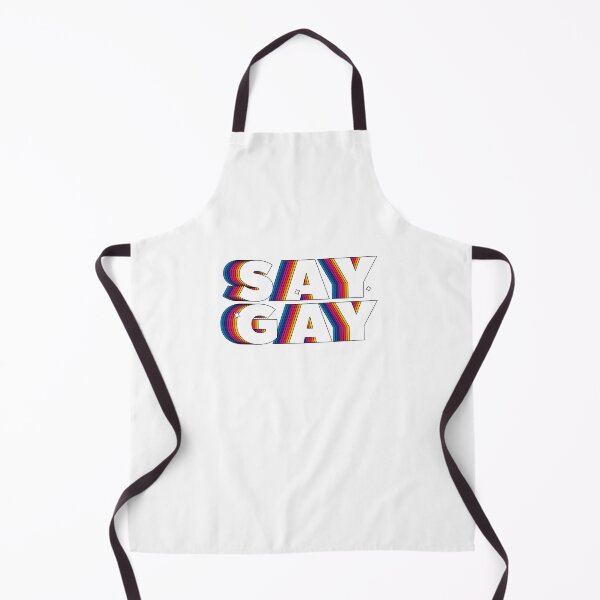 Item preview, "Say Gay" Rainbow Text Sticker Poster T Shirt Design designed and sold by catvclark.