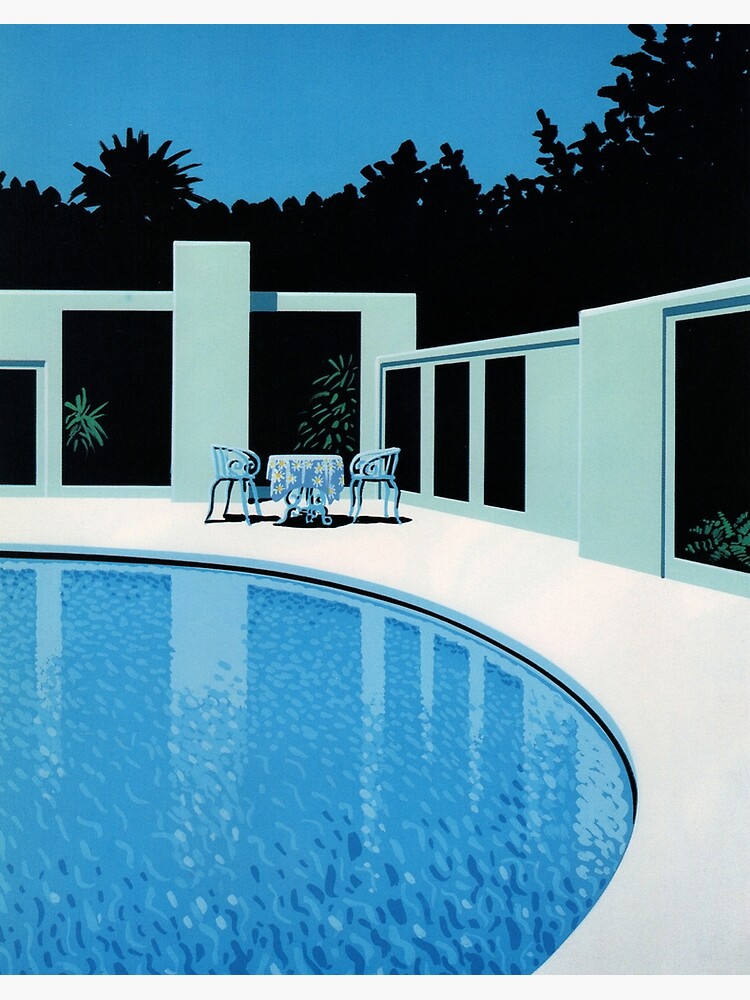 hiroshi nagai swimming pool | Art Board Print