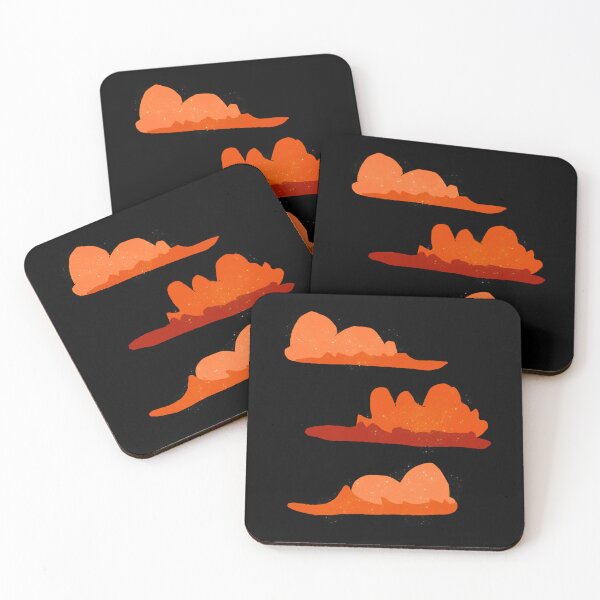 Item preview, Orange Sparkly Fluffy Clouds designed and sold by Usagicollection.