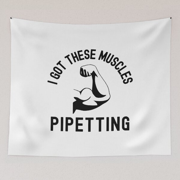 Item preview, I Got These Muscles Pipetting - Funny Science, Microbiology, Molecular Biology, Neuroscience, Chemistry Humor, Science Humor, Funny Laboratory designed and sold by jadedscientist.